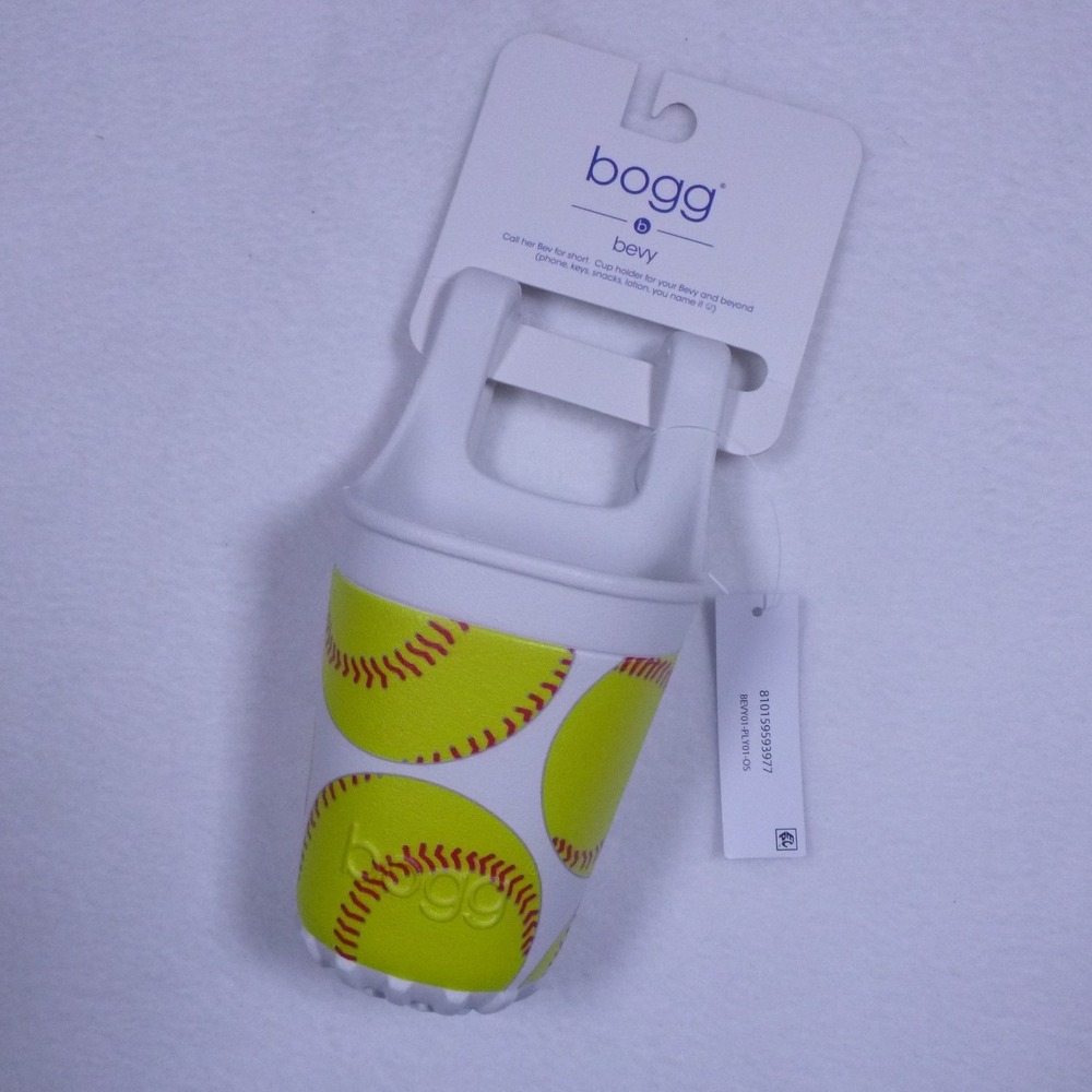 Bogg Bag Bevy Cup Holder Attachment Play Ball Softball Neon Yellow White NEW